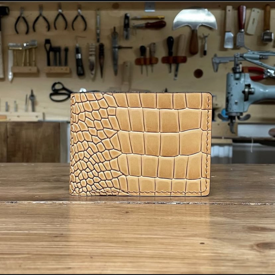 Crocodile leather wallet